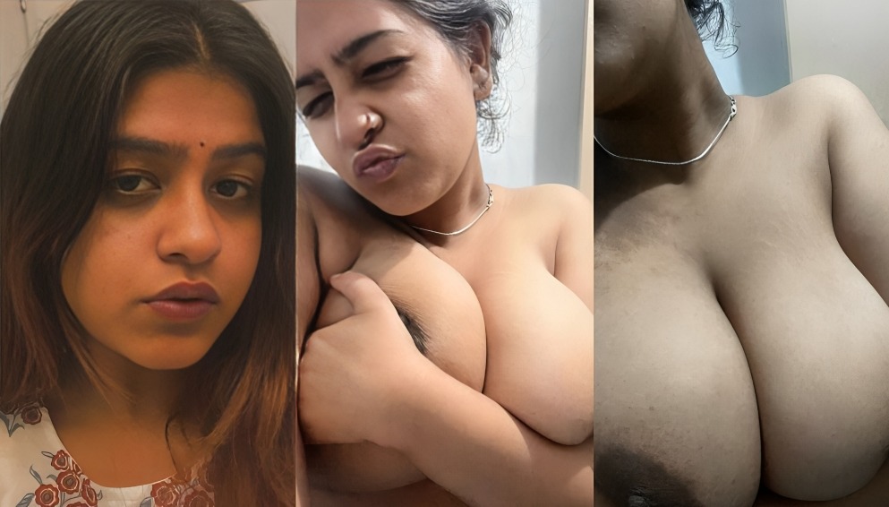 Beautiful Indian Babe Vanshita Remove her Top Pressing her Huge