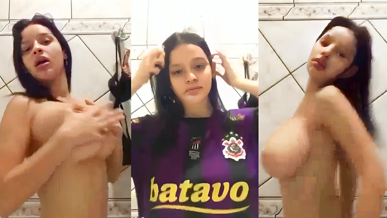 Horny Girl Showing Big Boobs and Pussy in Bathroom