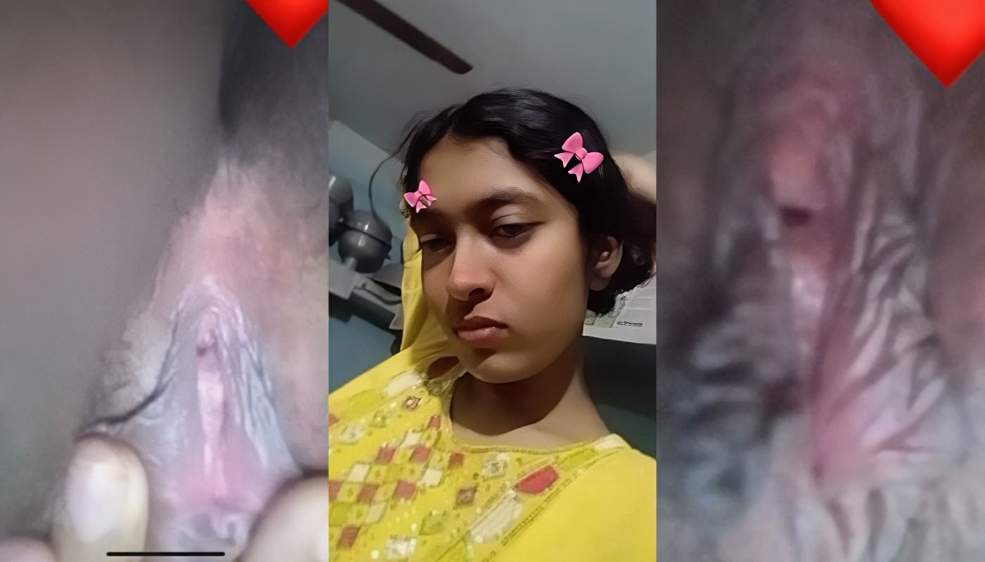 Beautiful girl showing